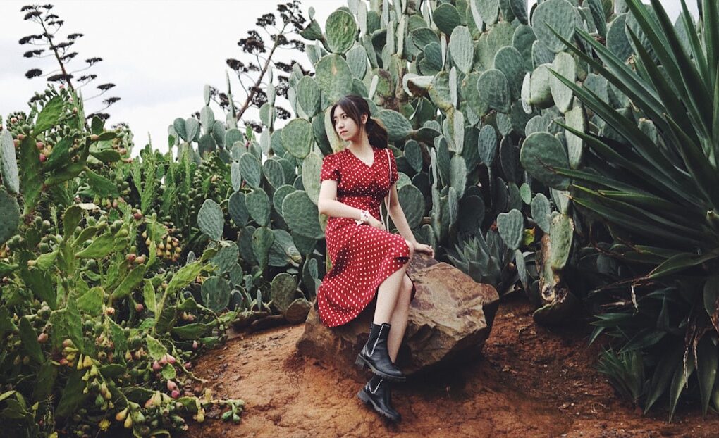 Photo polka dot dress