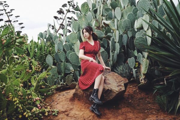 Photo polka dot dress